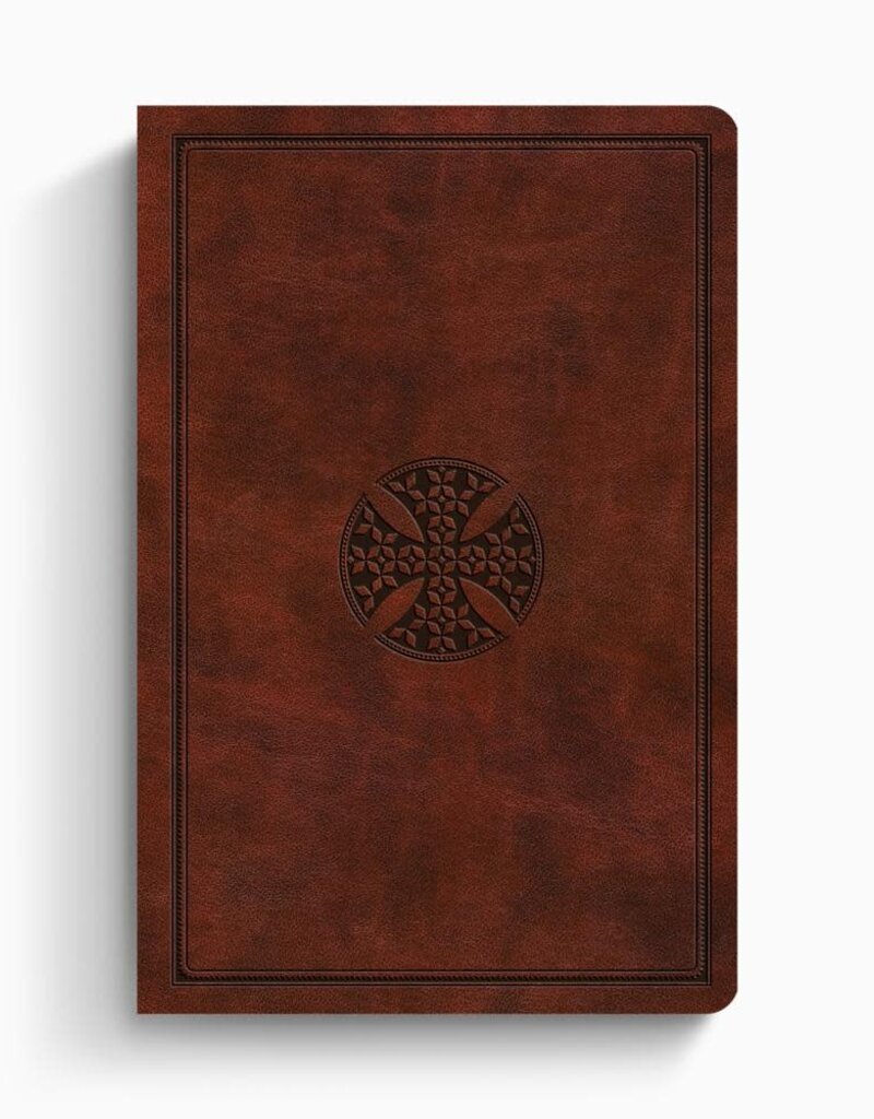 ESV Value Compact Bible  TruTone®, Chestnut, Mosaic Cross Design