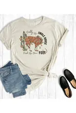 Western Christmas Giddy Up Jingle Horse Graphic Tee