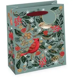 Medium Vertical Gift Bag Christmas Birds