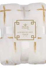 La Croix Throw Soft White/Gold