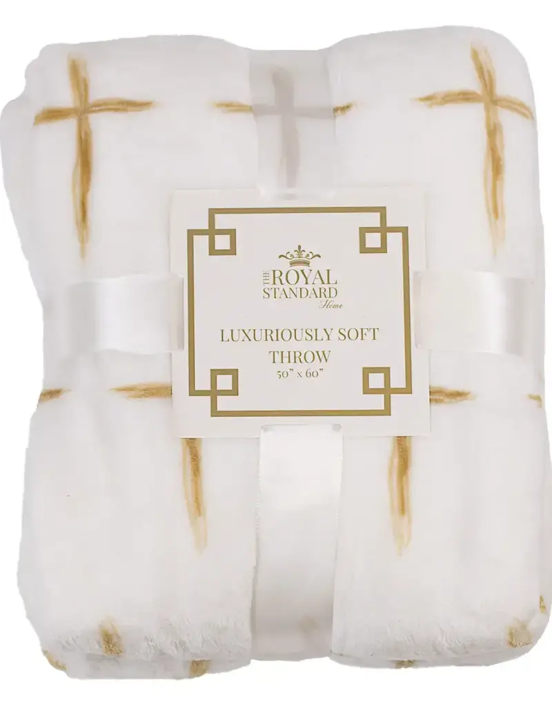 La Croix Throw Soft White/Gold