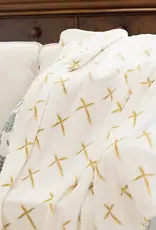 La Croix Throw Soft White/Gold