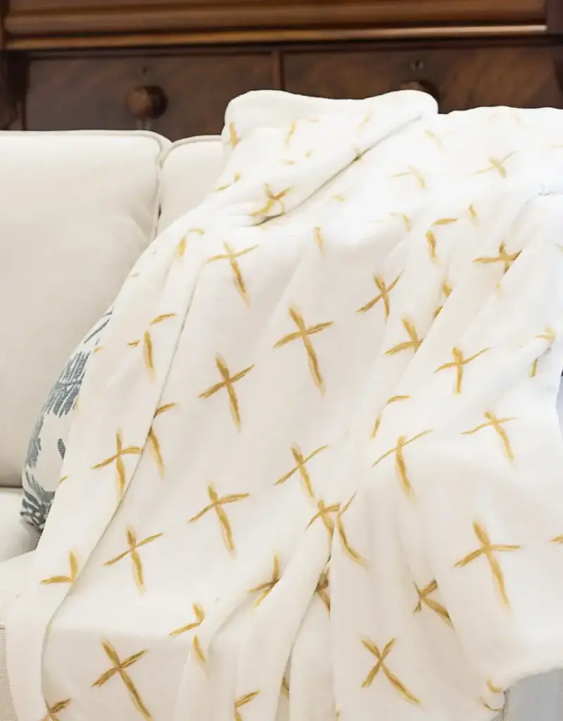La Croix Throw Soft White/Gold