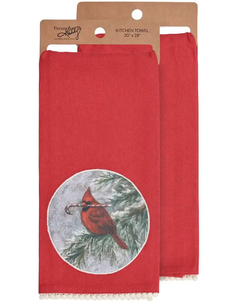 Winter Cardinal Kitchen Towel
