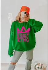 Jesus Is King Kelly Green Sweatshirt