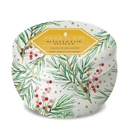 Petite 4 oz. Mistletoe and Holly Tin