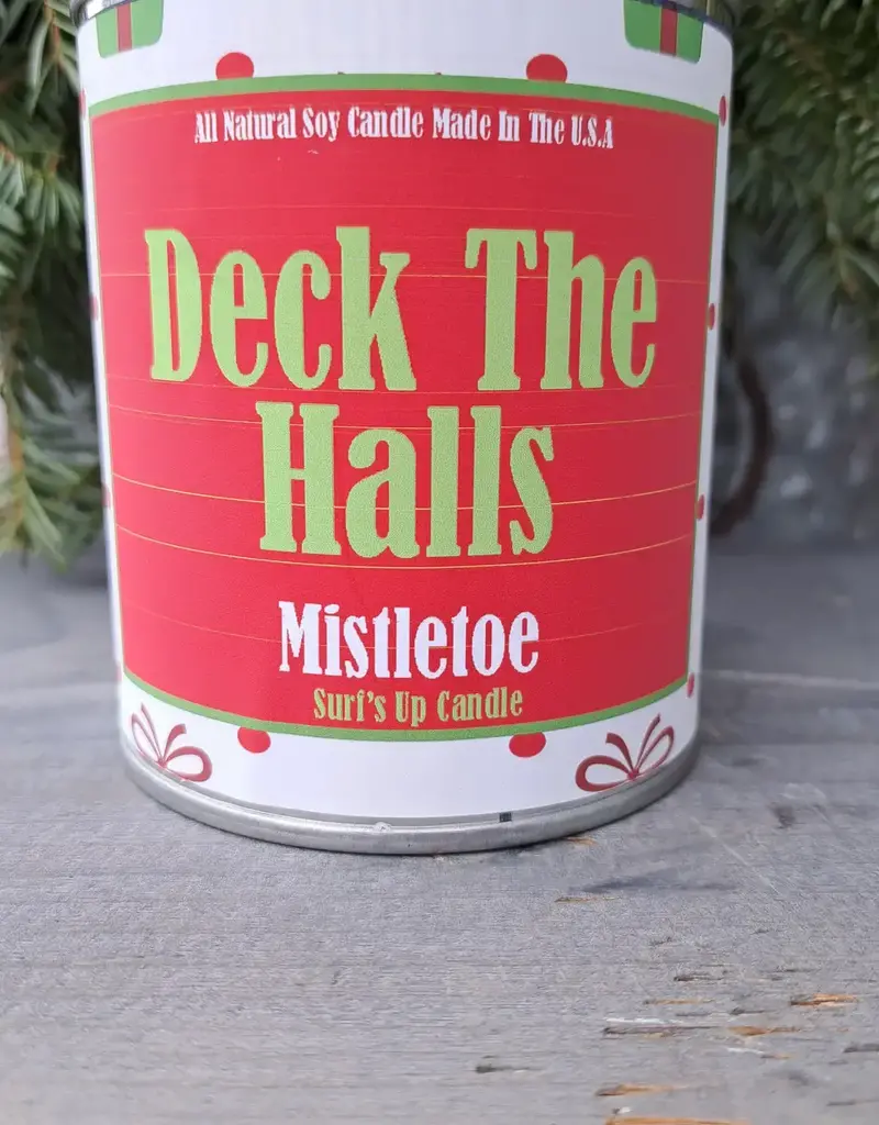 Mistletoe Red & Green Christmas Pint Candle