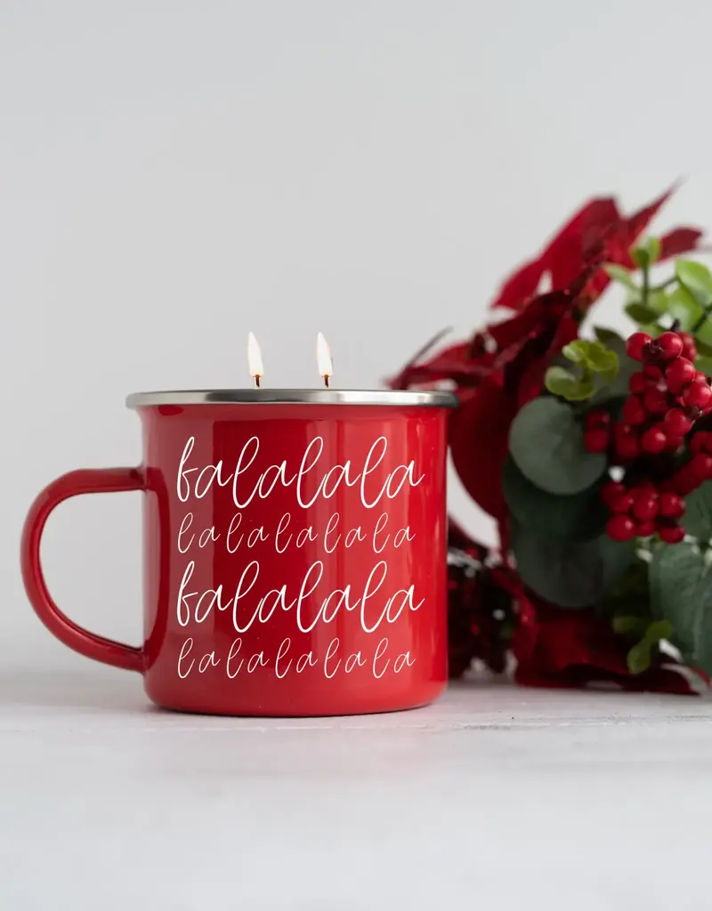 Holiday Mug Candle- Fa LaLaLa