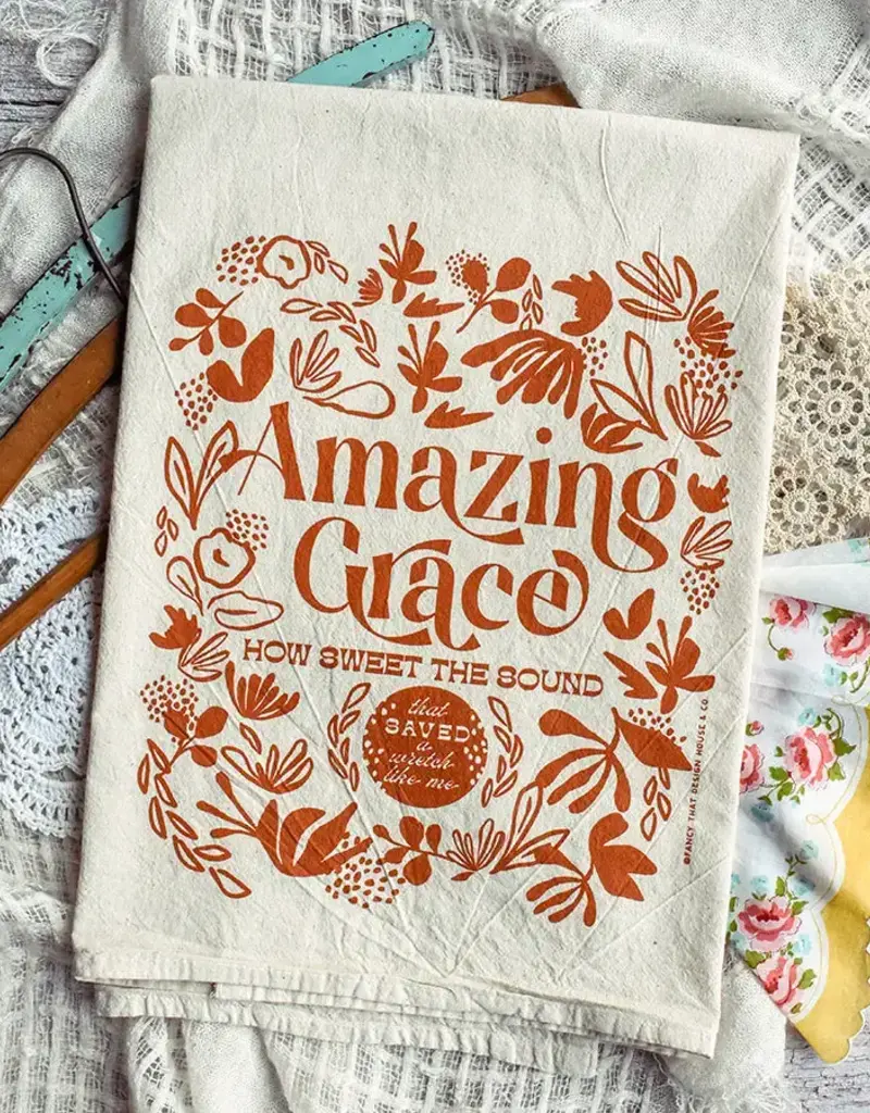 Amazing Grace How Sweet the Sound Hymn Tea Towel