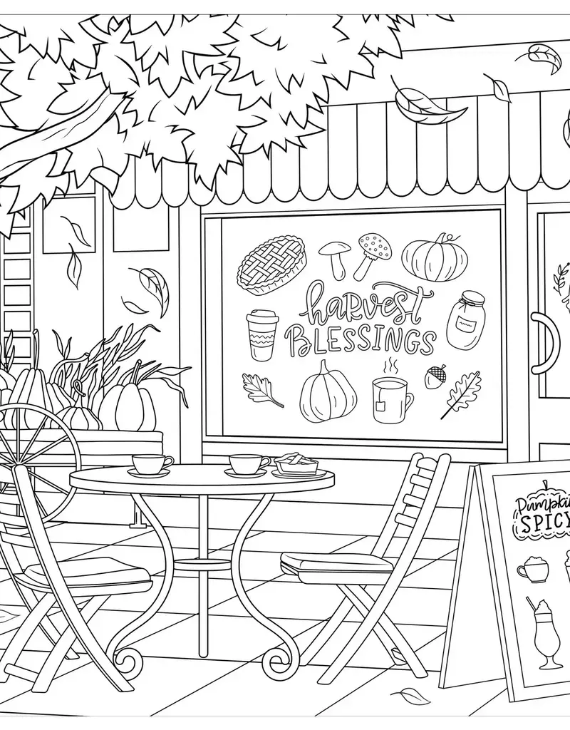 Autumn Dreams Adult Coloring Book