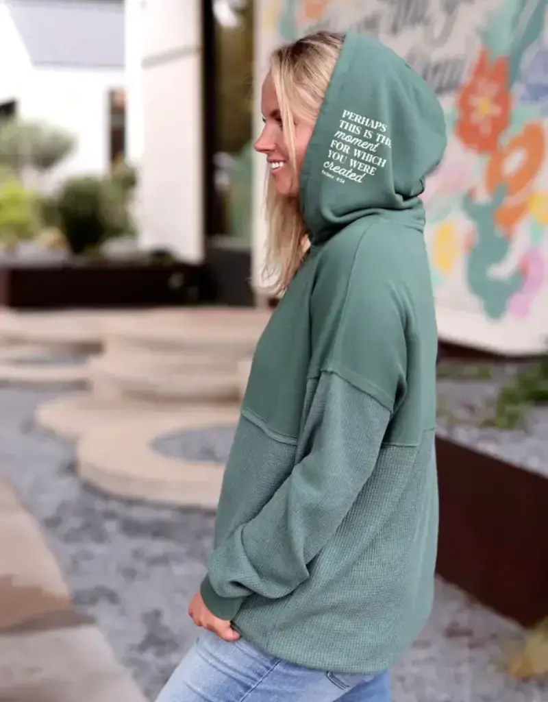 Hidden Message Waffle Hoodie - Perhaps This Moment