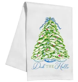 Deck the Halls Christmas Tree Ornaments Kitchen Towel