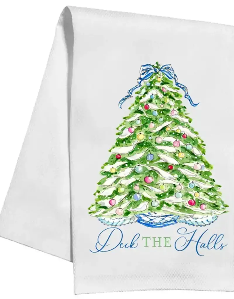 Deck the Halls Christmas Tree Ornaments Kitchen Towel