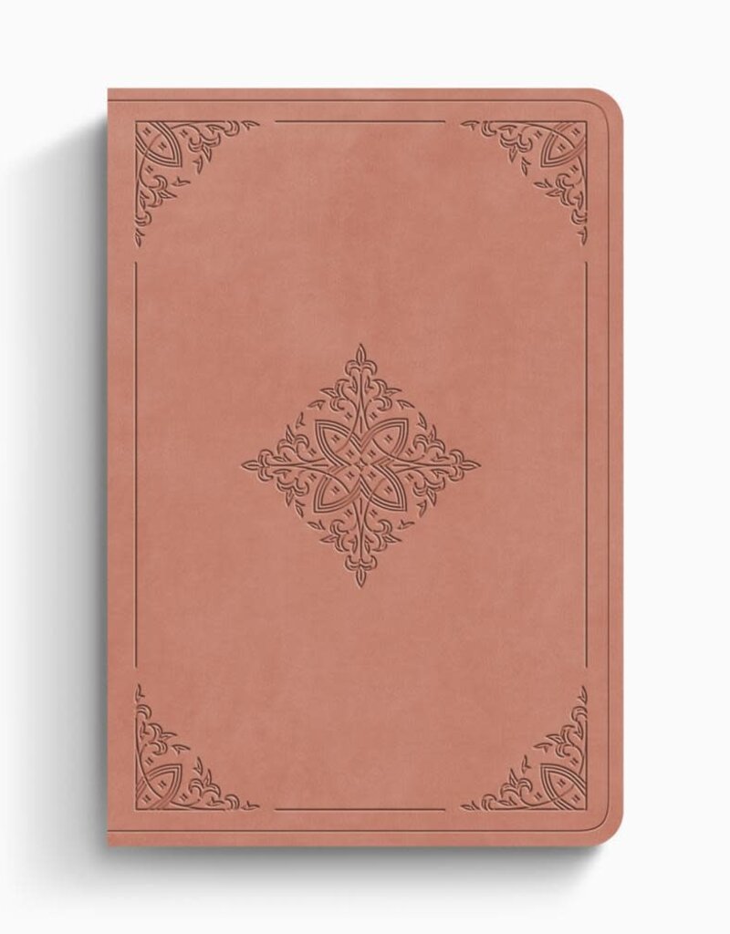 ESV Value Large Print Compact Bible  TruTone®, Blush Rose, Fleur-de-lis Design