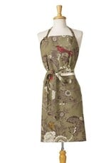 autumn toile apron - green