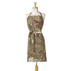 autumn toile apron - green