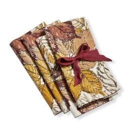 gathering leaves napkin set of 4 - multi harvest