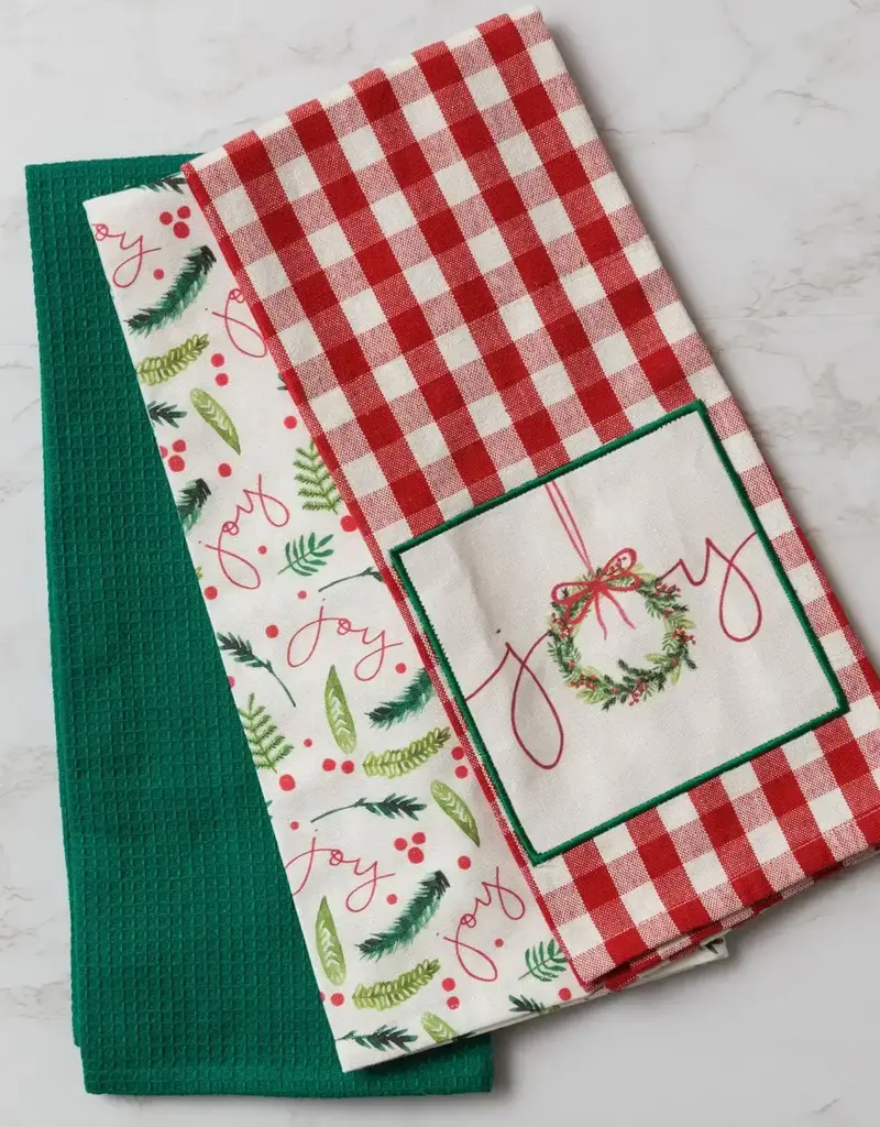 Tea Towels - Christmas Joy (PK/3 Ast)