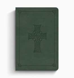 ESV Value Large Print Compact Bible  TruTone, Quiet Forest, Celtic Cross Design
