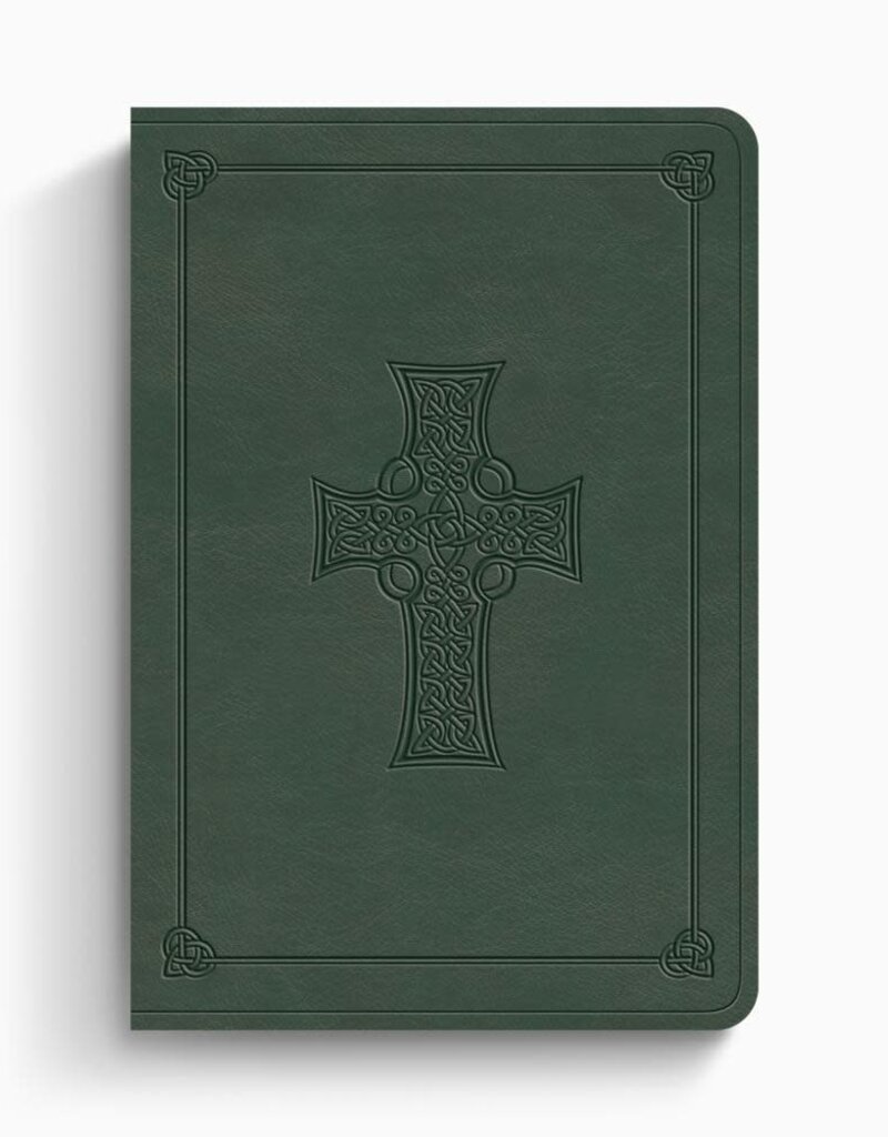 ESV Value Large Print Compact Bible  TruTone, Quiet Forest, Celtic Cross Design