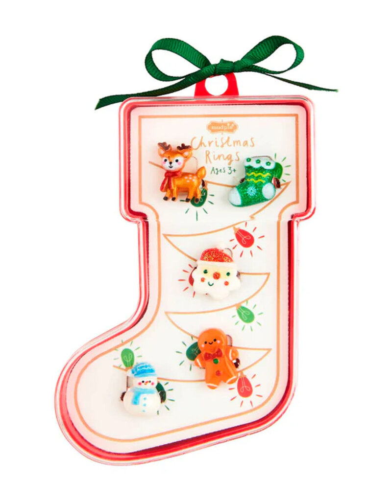 Mud Pie Stocking Christmas Dress-Up Ring Set