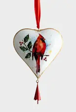 Cardinal Heart Ornament