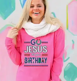 Jesus It's Your Birthday - LS (Safety Pink)