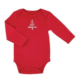 Long Sleeve Snapshirt - My First Christmas 0-3 Mo