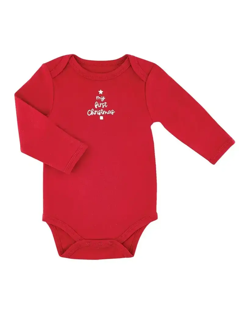 Long Sleeve Snapshirt - My First Christmas 0-3 Mo