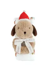 Swaddle Blanket - Plush Dog Rattle