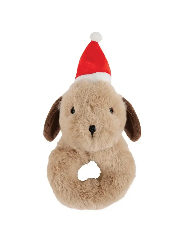 Swaddle Blanket - Plush Dog Rattle