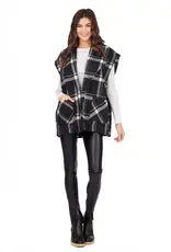 HENDRIX PLAID VEST-Black