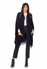 Fringe Poncho- Black