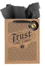 Trust in the Lord Cork-brown Large Portrait Gift Bag - Proverbs 3:5