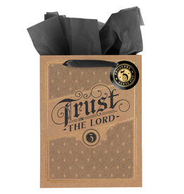 Trust in the Lord Cork-brown Large Portrait Gift Bag - Proverbs 3:5