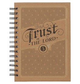 Trust in the Lord Cork-brown Large Wirebound Journal - Proverbs 3:5