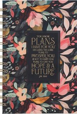 Hope and a Future Midnight Botanical Large Wirebound Journal