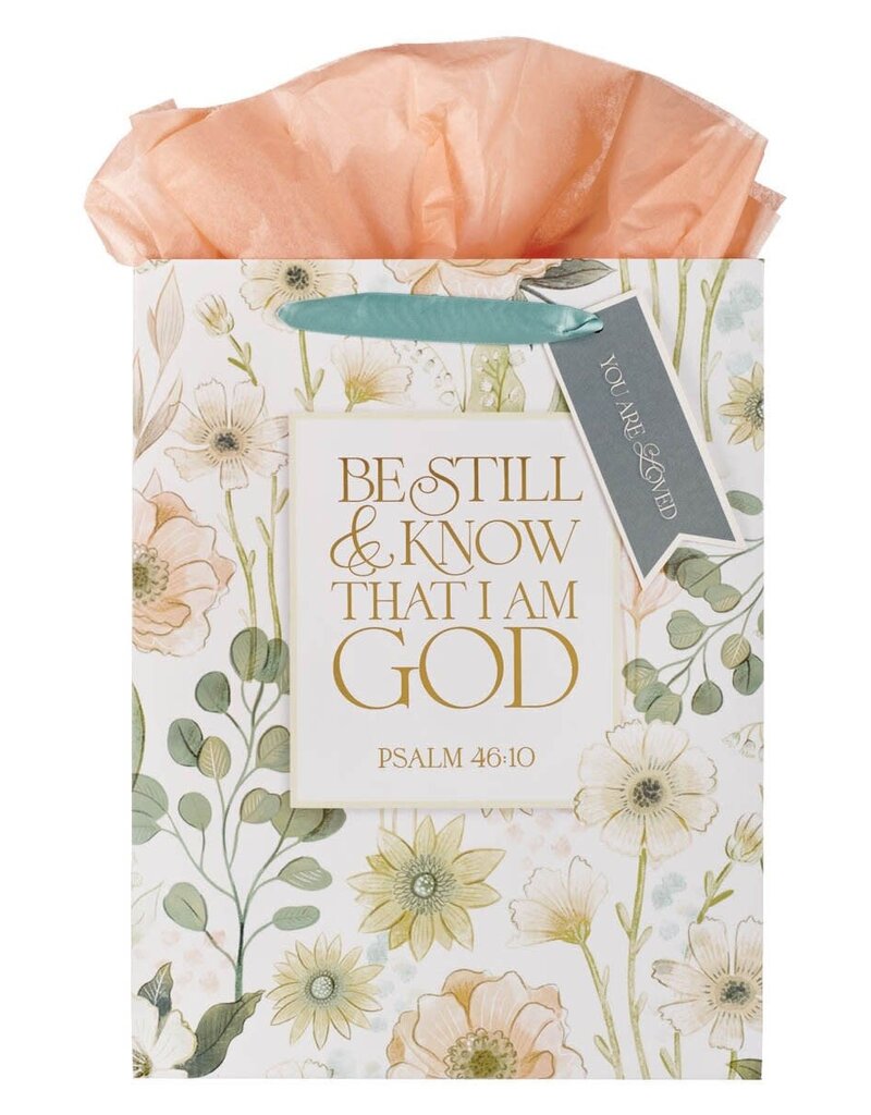 Be Still and Know Peach Meadow Large Portrait Gift Bag