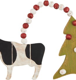 Cow Tree Double Farm Ornament