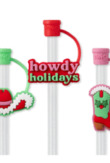Howdy Holidays Straw Topper Set