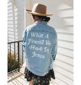 What A Friend in Jesus Denim Jacket