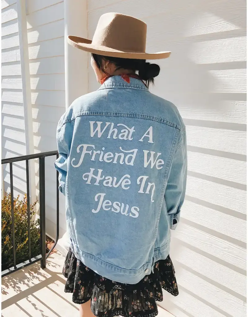 What A Friend in Jesus Denim Jacket