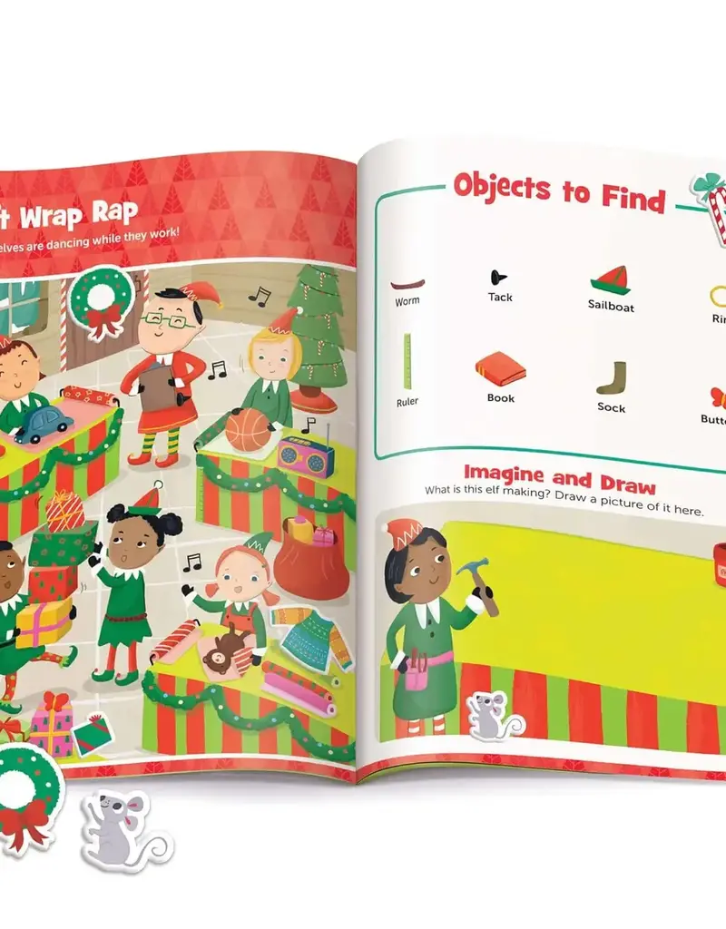 Christmas Hidden Pictures Puffy Sticker Playscenes