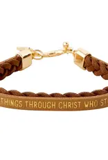 Bracelet-Wrapped In Love w/Heart Clasp-Brown