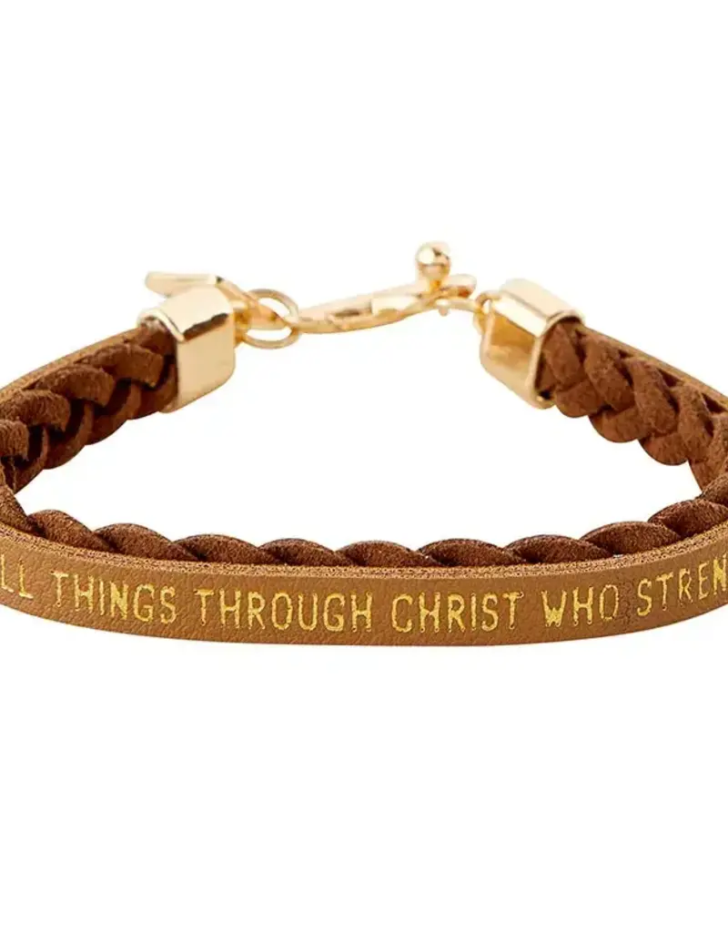 Bracelet-Wrapped In Love w/Heart Clasp-Brown