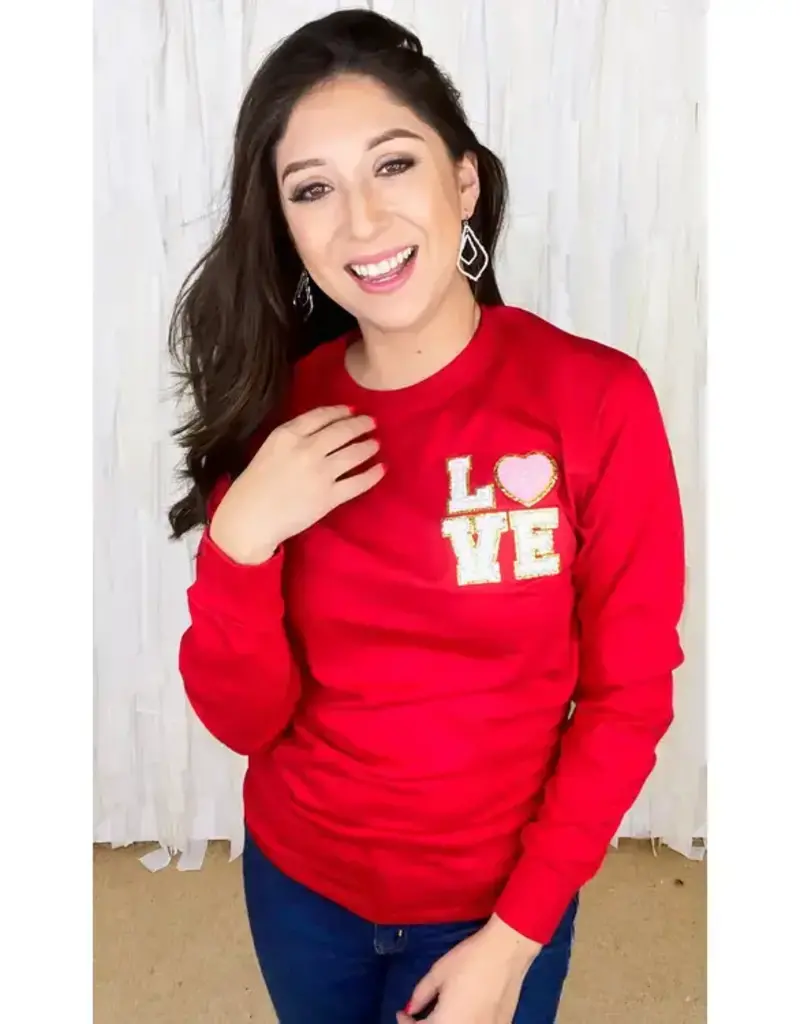 Love Chenille Left Chest Longsleeve