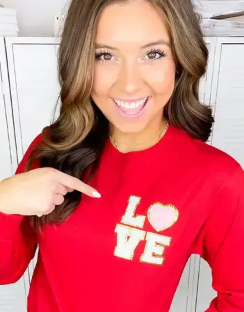 Love Chenille Left Chest Longsleeve