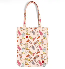 Western Cowgirl Boots Tote Bag