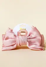 Satin Bow Claw Clip- Blush
