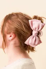 Satin Bow Claw Clip- Blush